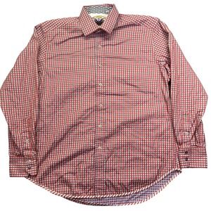 Robert Graham Button Down‎ Shirt Checkered Long Sleeve Designer Mens Size M
